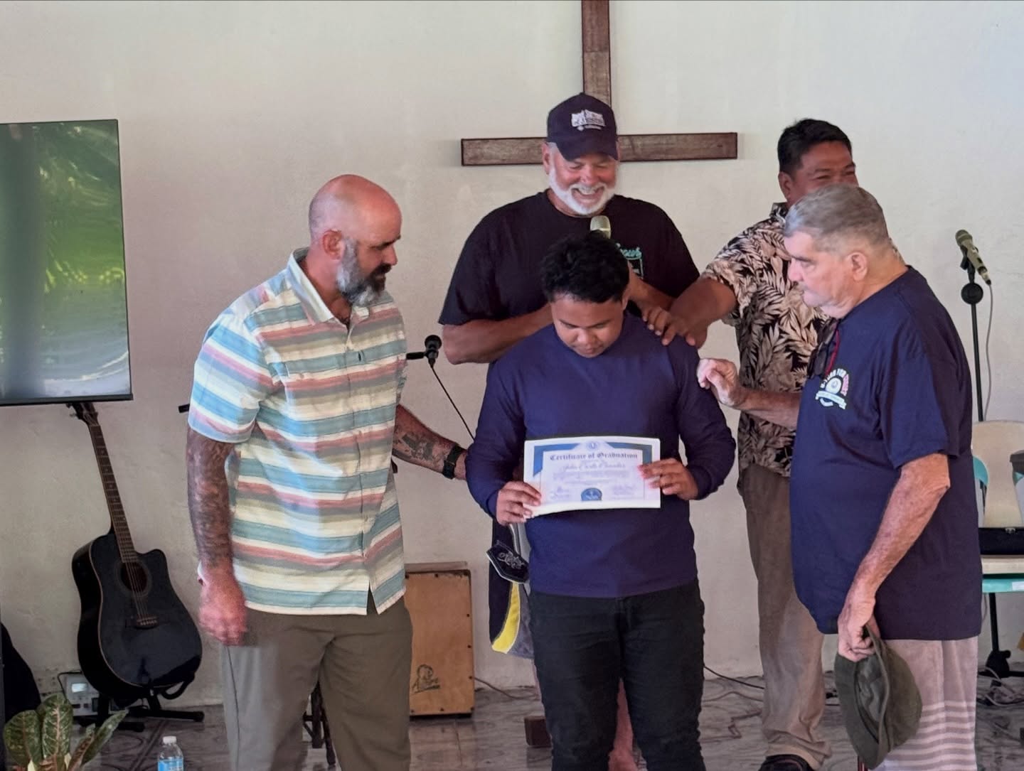 Bible College graduation and Sunday morning worship service
